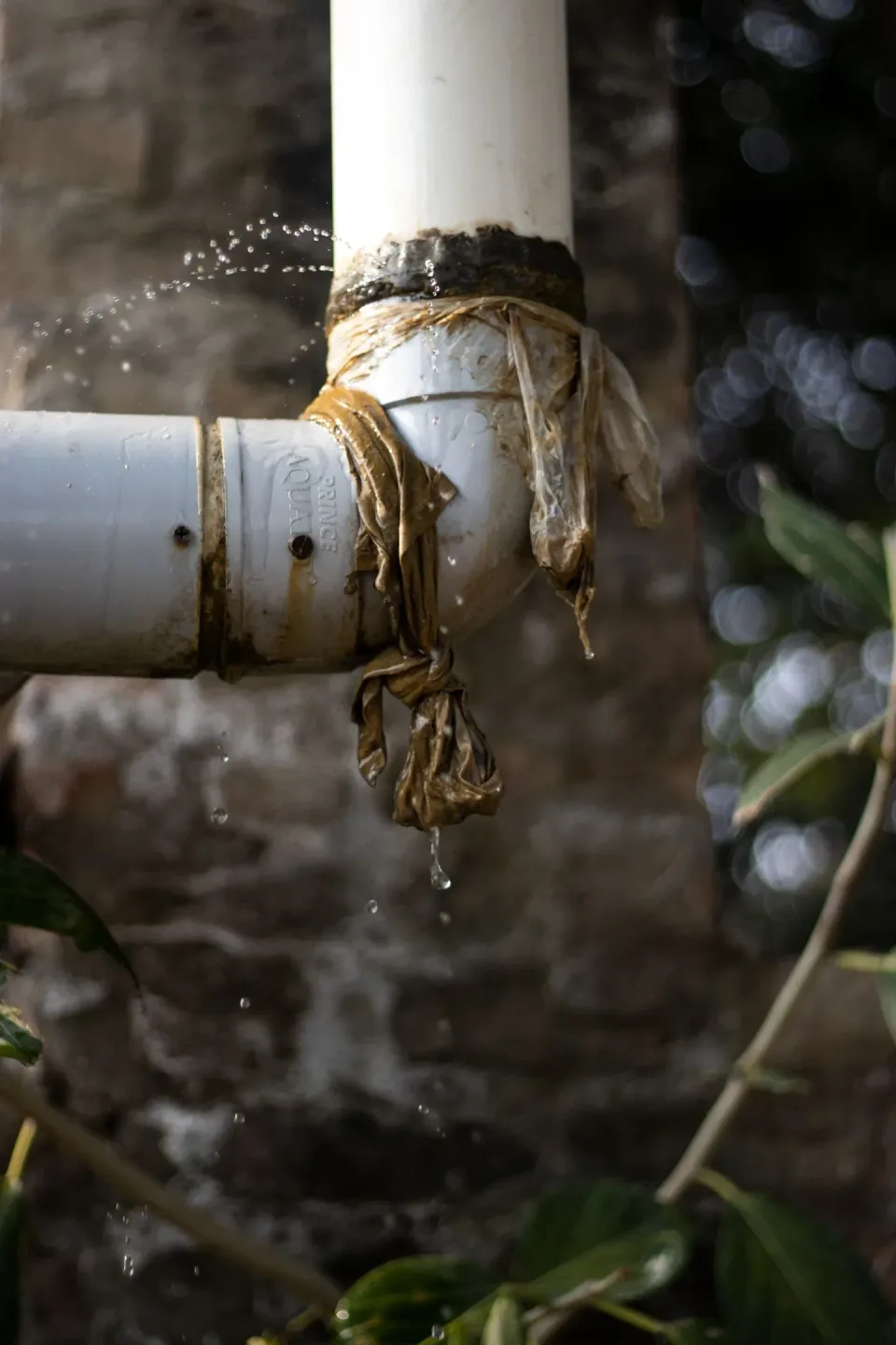 Pvc Pipe — Plumbing Repair Pvc Pipe — Plumbing Repair — Pvc Pipe, Pipe Elbow Joint, Leaking Water Droplets, Plumbing Repair, Plumbing